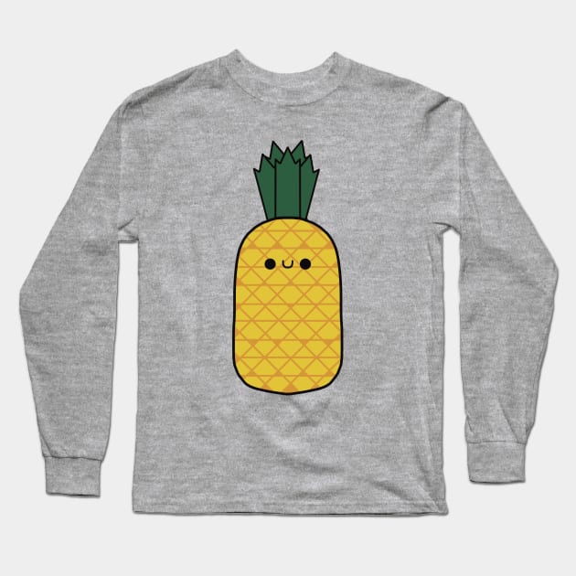 Cute Pineapple - Kawaii Pineapple Long Sleeve T-Shirt by KawaiiByDice